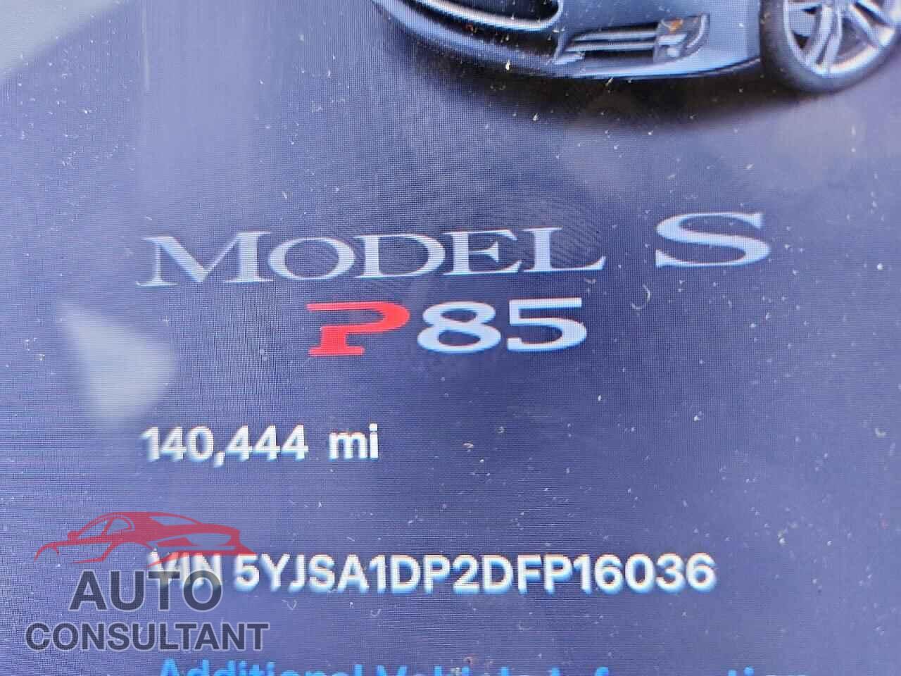 TESLA MODEL S 2013 - 5YJSA1DP2DFP16036