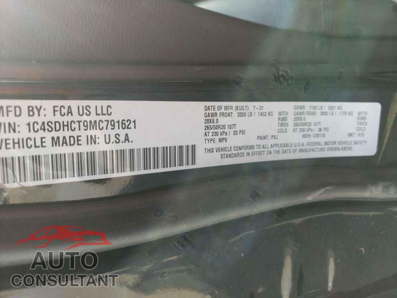 DODGE DURANGO 2021 - 1C4SDHCT9MC791621