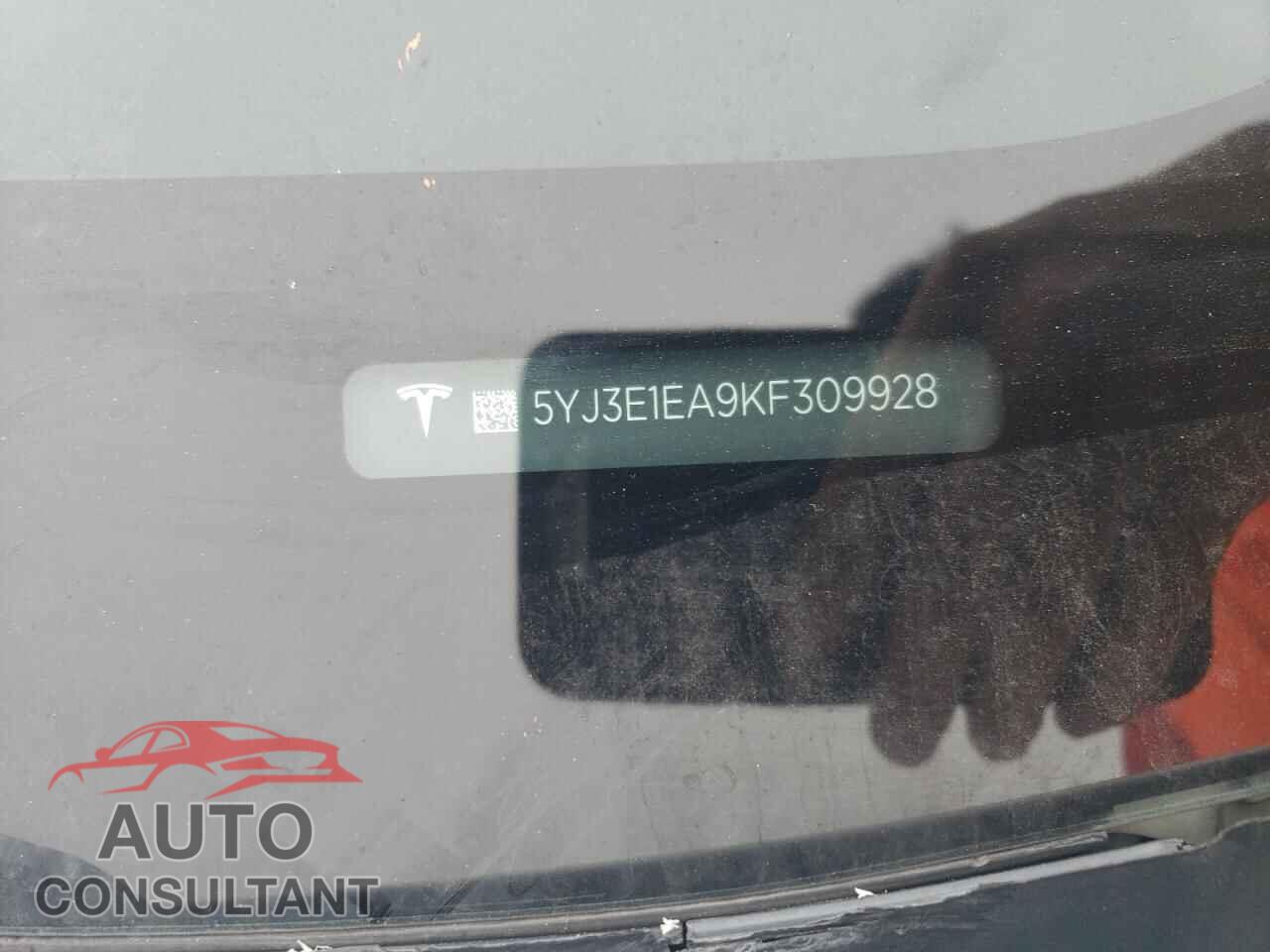 TESLA MODEL 3 2019 - 5YJ3E1EA9KF309928