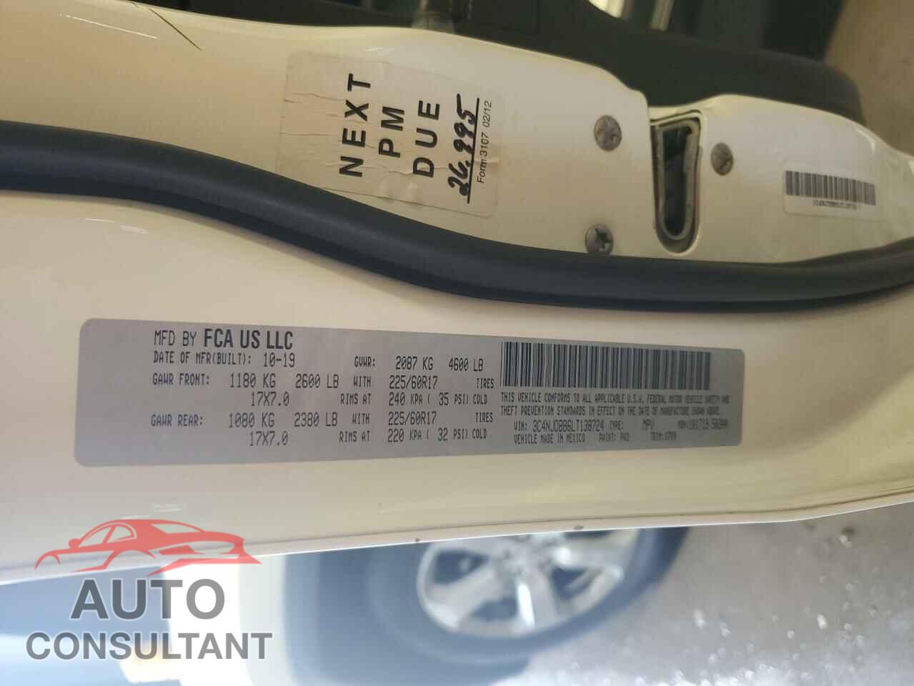 JEEP COMPASS 2020 - 3C4NJDBB6LT138724