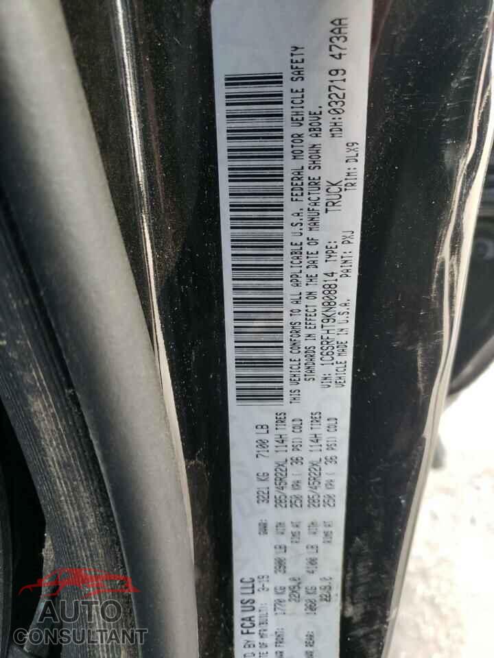 RAM 1500 2019 - 1C6SRFHT9KN808814