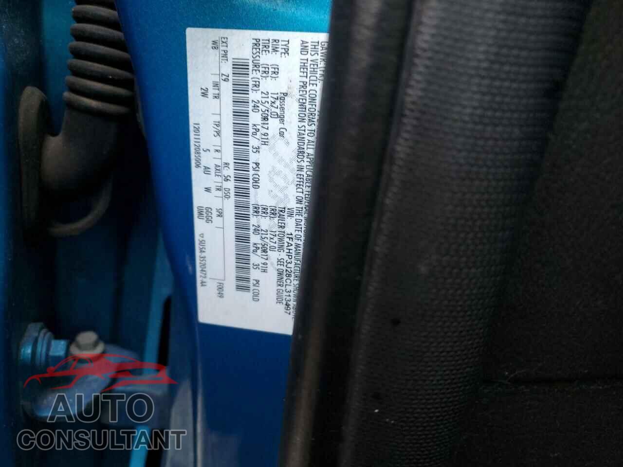 FORD FOCUS 2012 - 1FAHP3J28CL313497