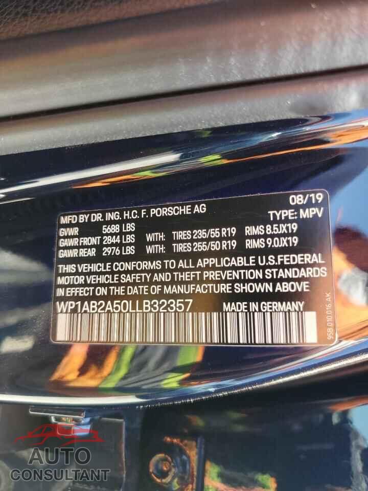 PORSCHE MACAN 2020 - WP1AB2A50LLB32357