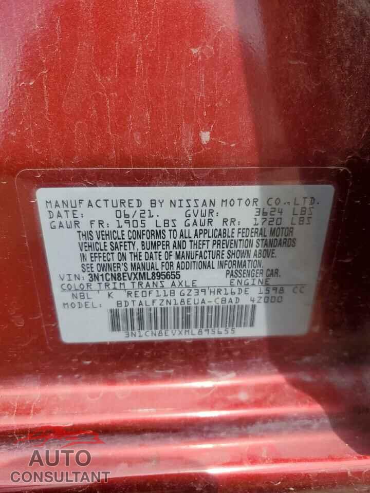 NISSAN VERSA 2021 - 3N1CN8EVXML895655