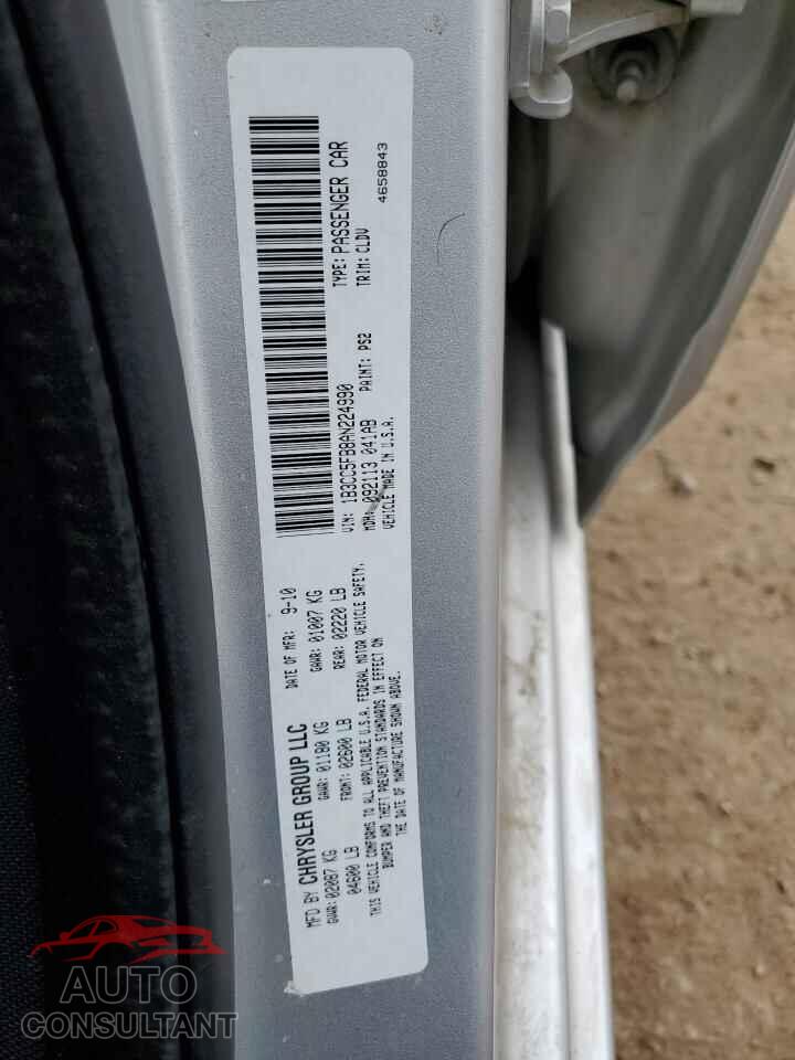 DODGE AVENGER 2010 - 1B3CC5FB8AN224990
