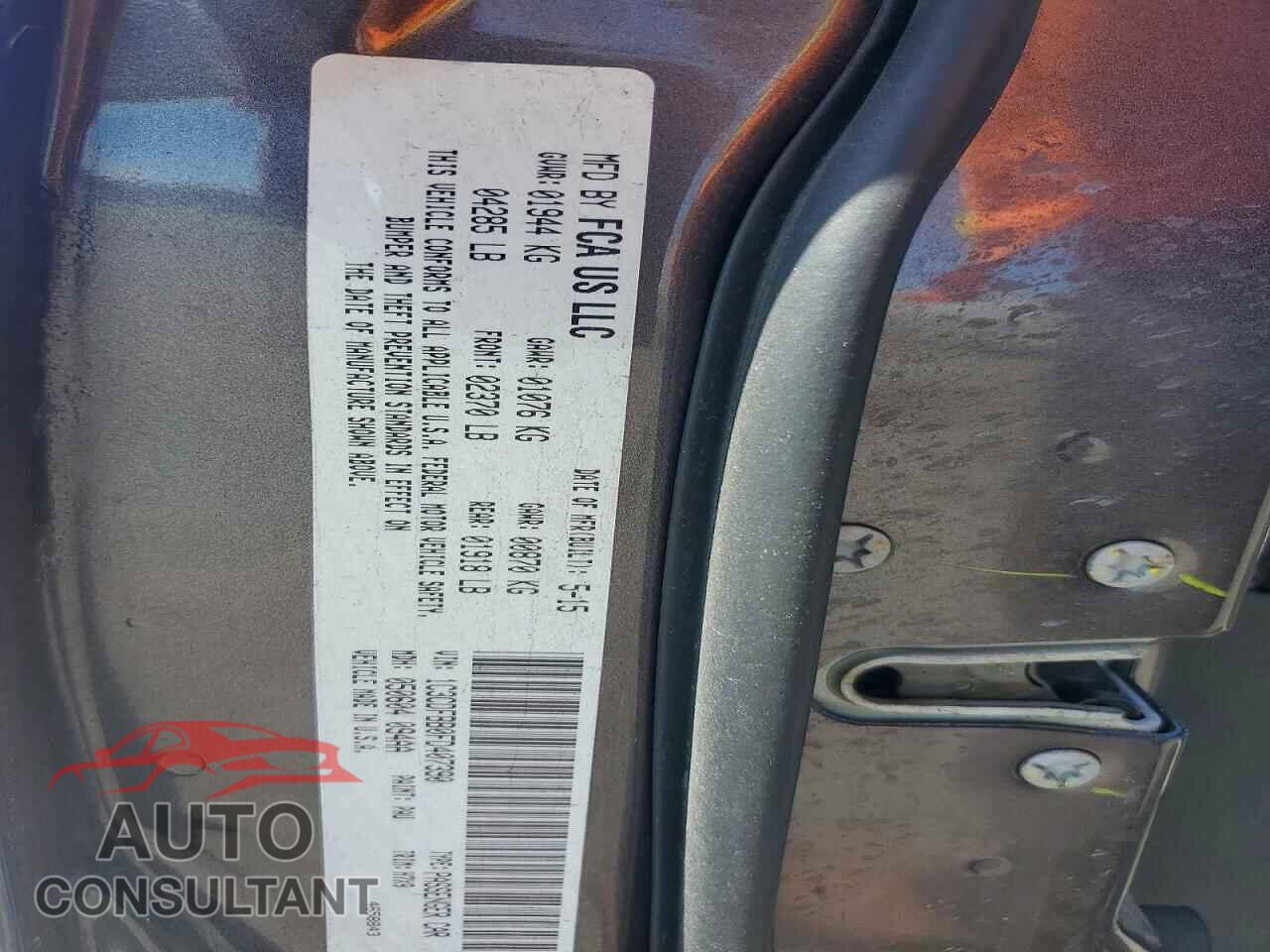 DODGE DART 2015 - 1C3CDFBB0FD407390