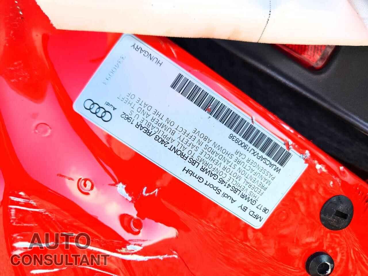 AUDI TT 2018 - WUACSAFVXJ1900936