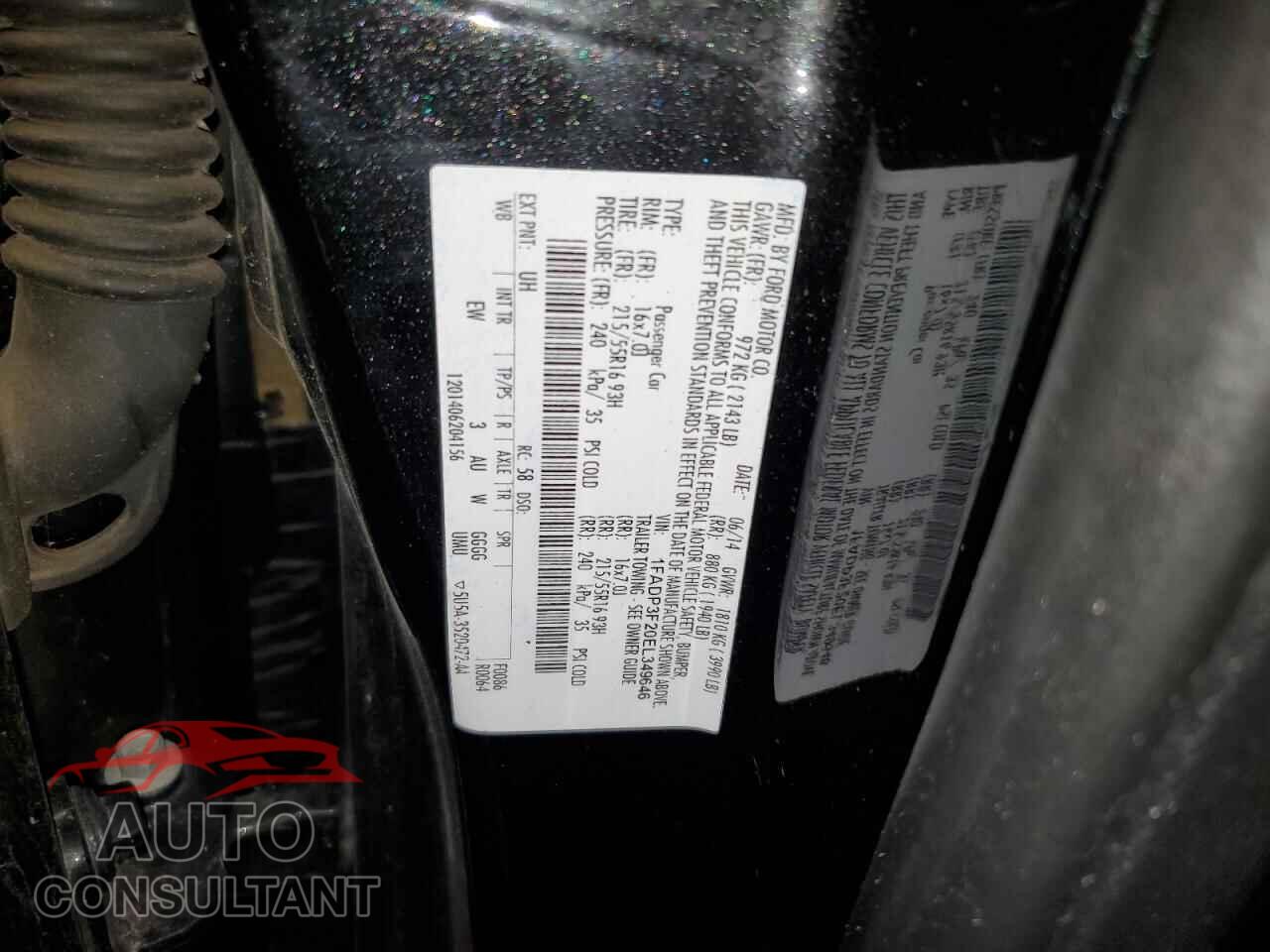 FORD FOCUS 2014 - 1FADP3F20EL349646