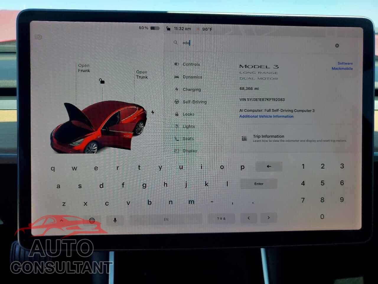 TESLA MODEL 3 2019 - 5YJ3E1EB7KF192083