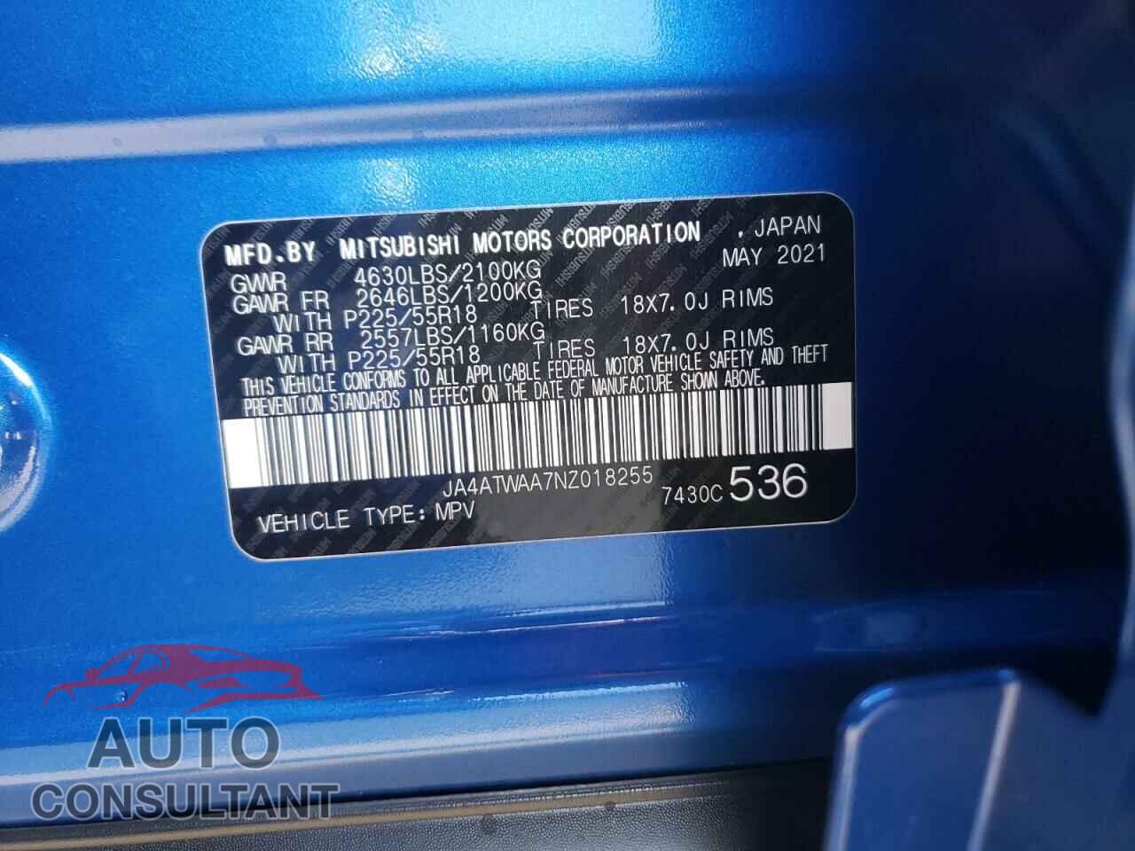 MITSUBISHI ECLIPSE 2022 - JA4ATWAA7NZ018255
