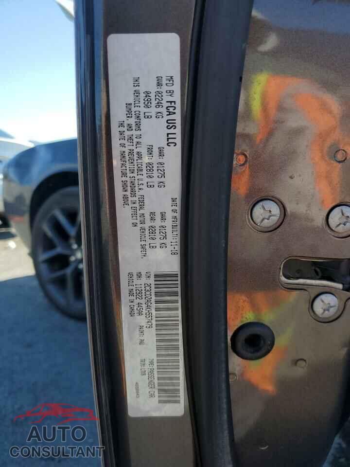 DODGE CHALLENGER 2019 - 2C3CDZAG4KH557479