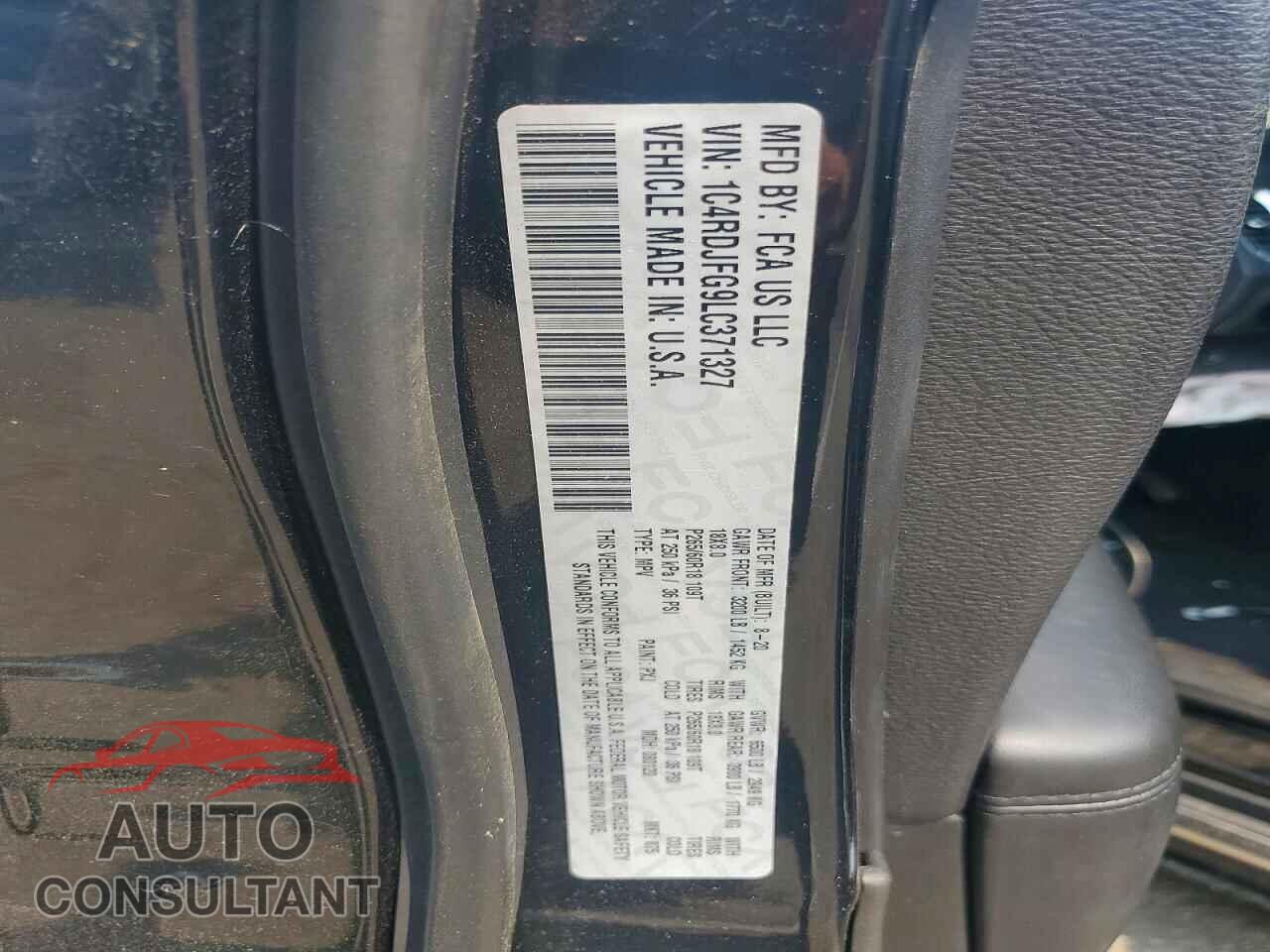 DODGE DURANGO 2020 - 1C4RDJFG9LC371327