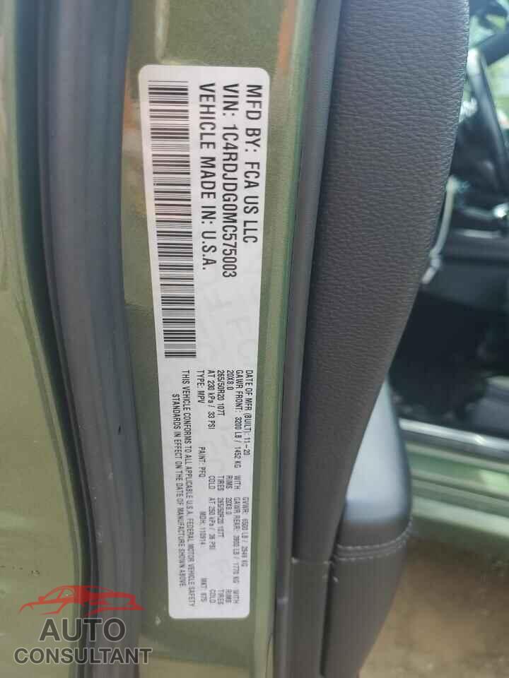 DODGE DURANGO 2021 - 1C4RDJDG0MC575003