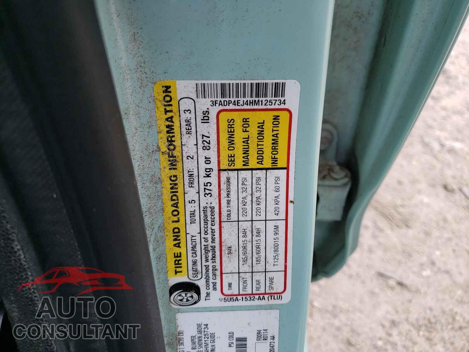 FORD FIESTA 2017 - 3FADP4EJ4HM125734