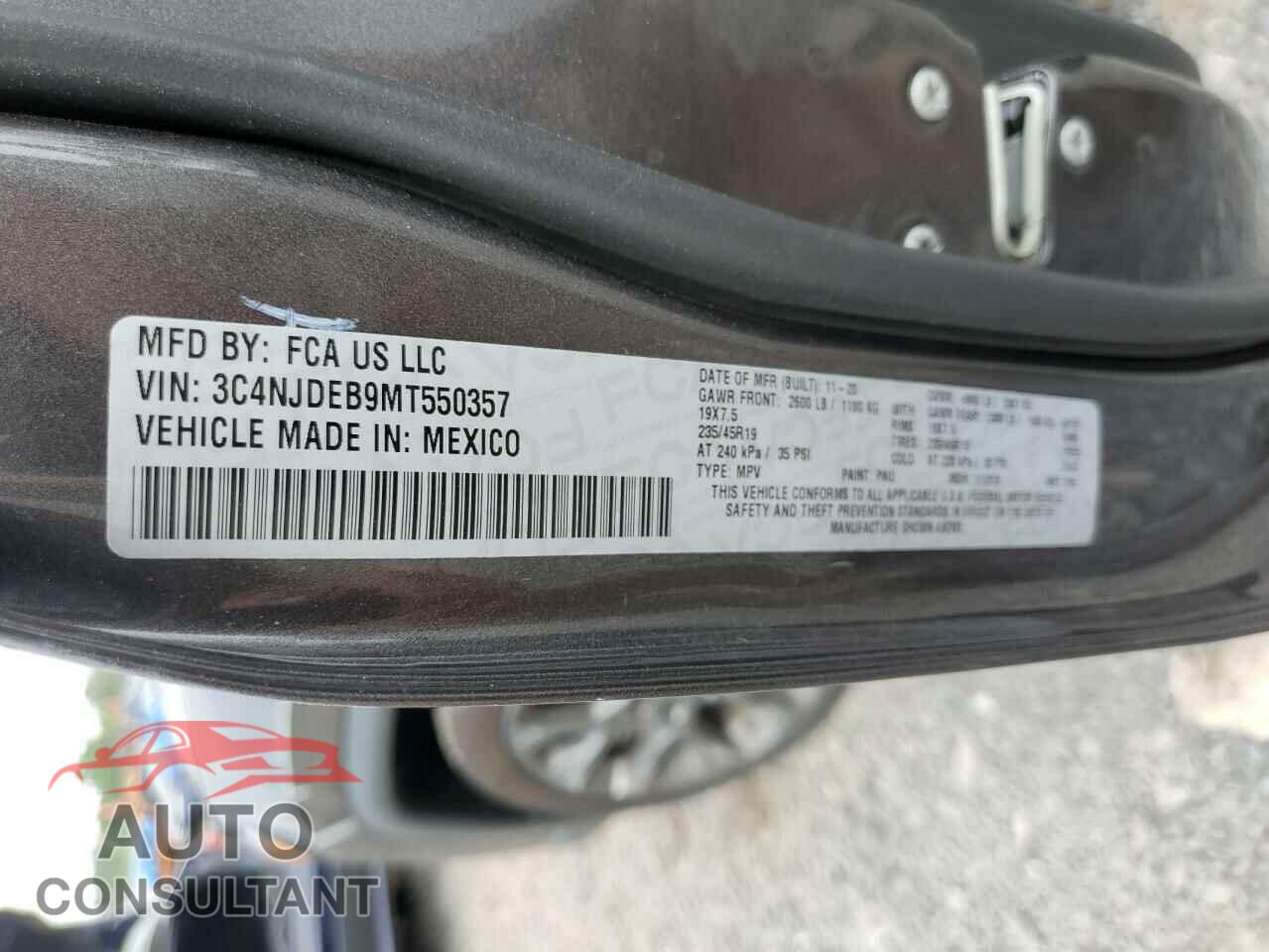 JEEP COMPASS 2021 - 3C4NJDEB9MT550357