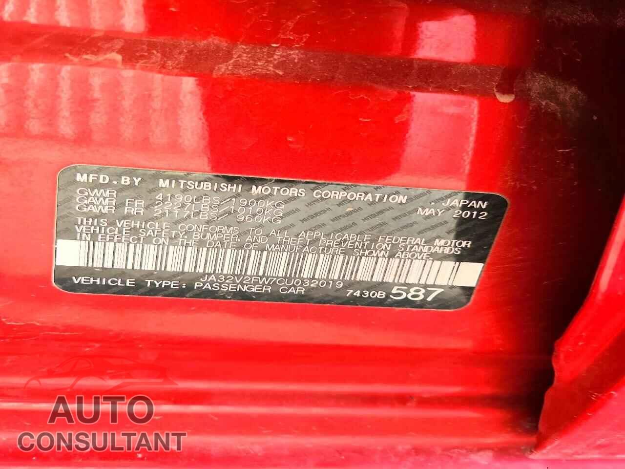 MITSUBISHI LANCER 2012 - JA32V2FW7CU032019