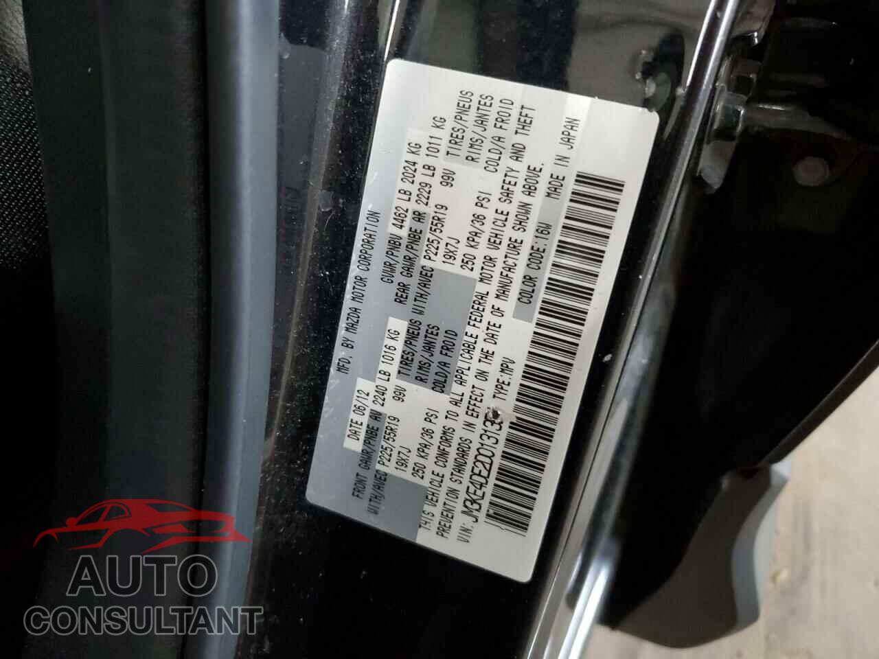MAZDA CX-5 2013 - JM3KE4DE2D0131354