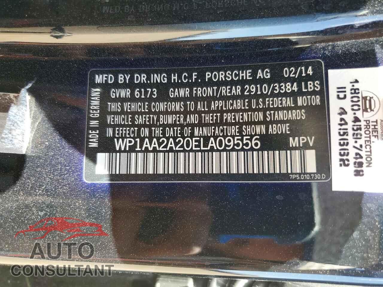 PORSCHE CAYENNE 2014 - WP1AA2A20ELA09556