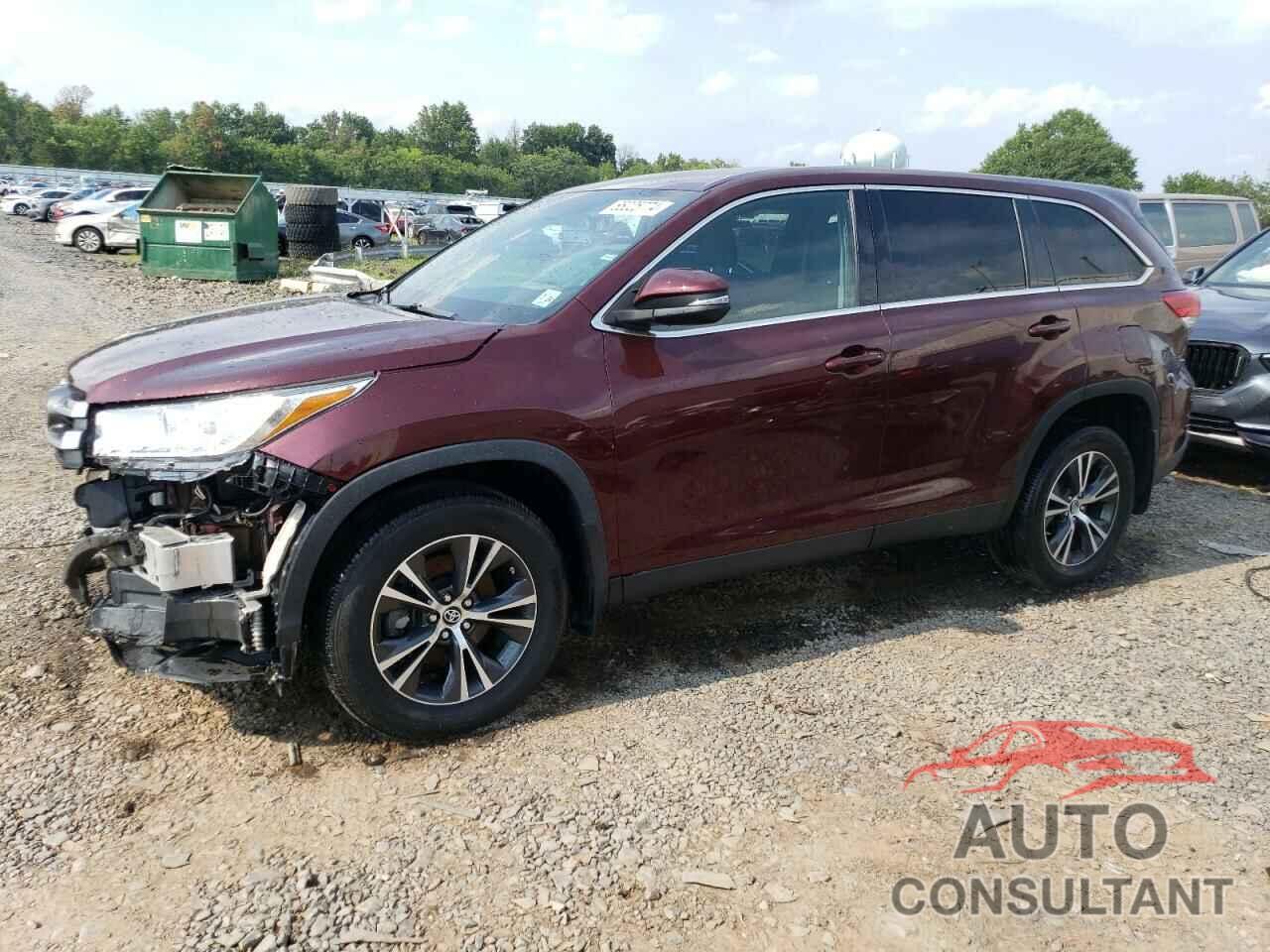 TOYOTA HIGHLANDER 2019 - 5TDBZRFH8KS704124