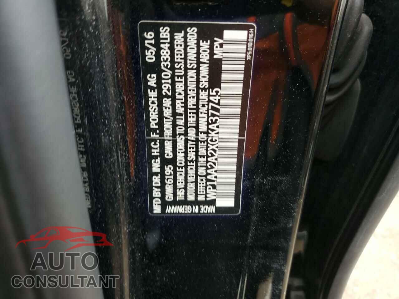 PORSCHE CAYENNE 2016 - WP1AA2A2XGKA37745
