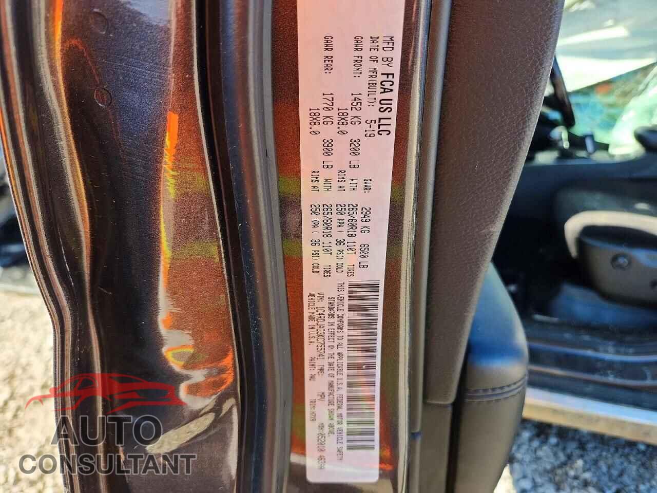 DODGE DURANGO 2019 - 1C4RDJAG3KC755741