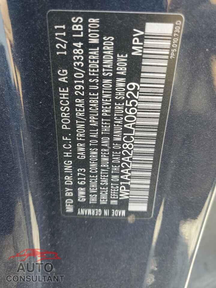 PORSCHE CAYENNE 2012 - WP1AA2A28CLA06529