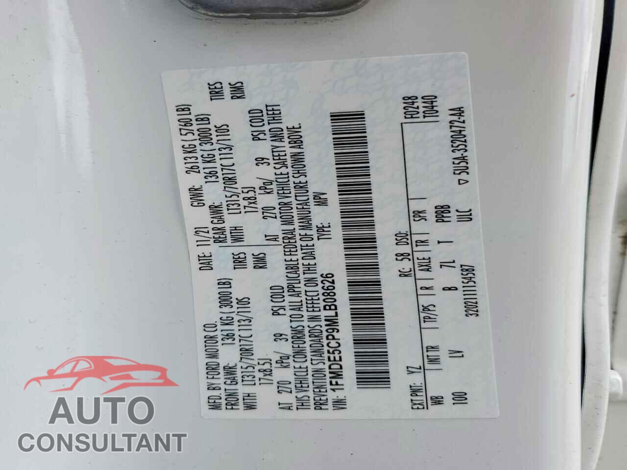 FORD BRONCO 2021 - 1FMDE5CP9MLB08626
