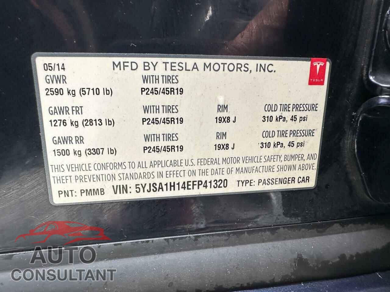 TESLA MODEL S 2014 - 5YJSA1H14EFP41320