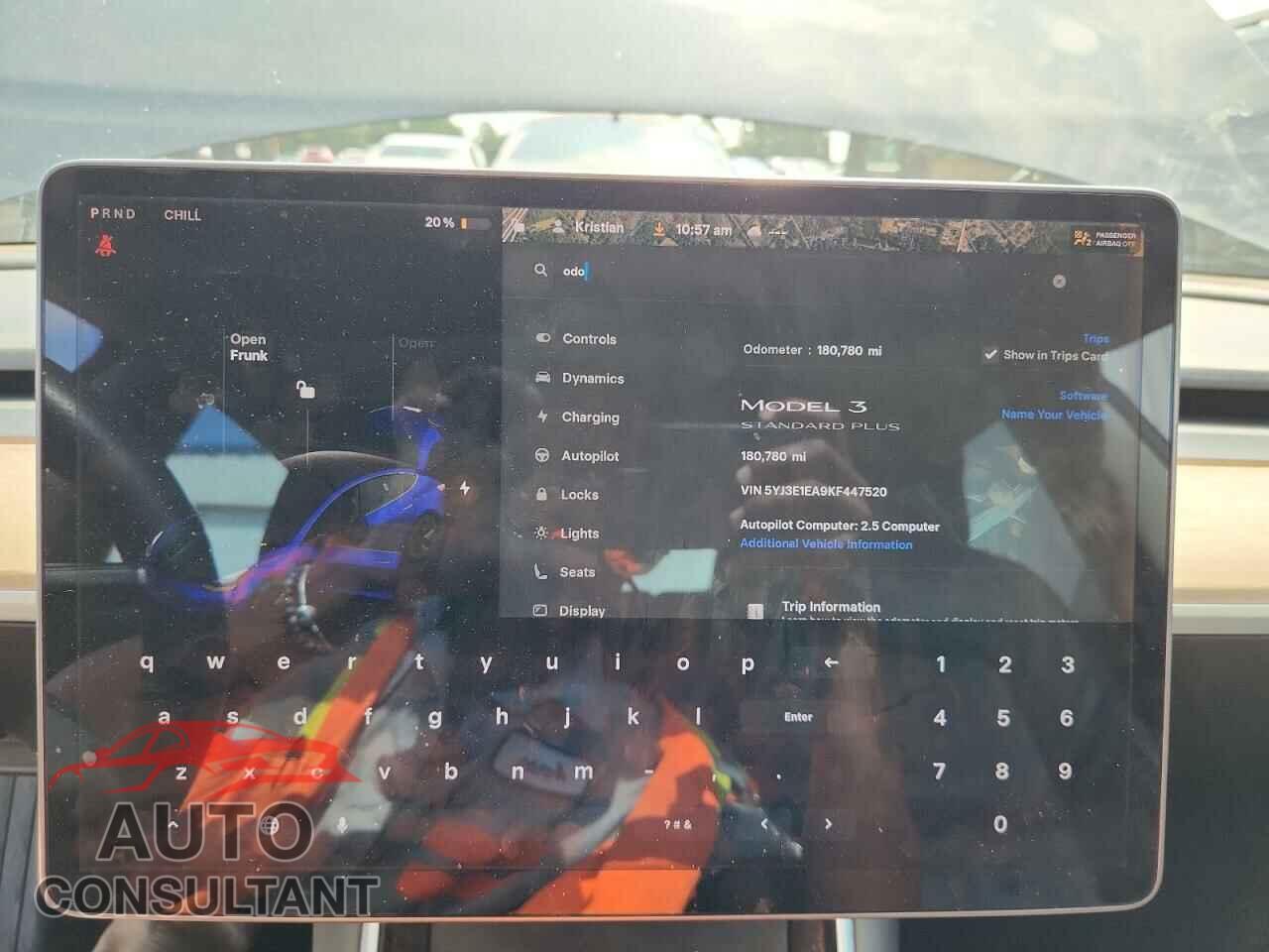 TESLA MODEL 3 2019 - 5YJ3E1EA9KF447520