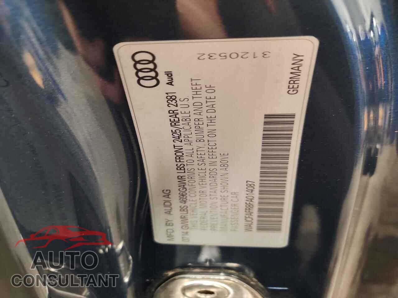 AUDI A5 2015 - WAUCFAFR8FA014087