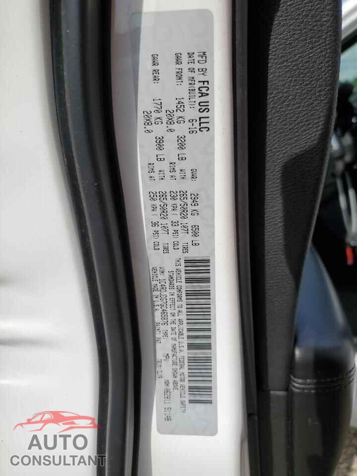 DODGE DURANGO 2016 - 1C4RDJDG7GC465876