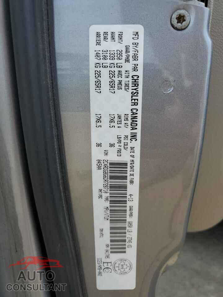DODGE CARAVAN 2013 - 2C4RDGBG6DR728710