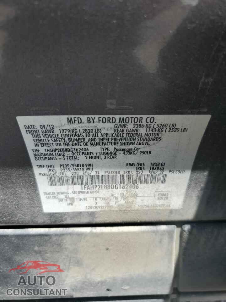 FORD TAURUS 2013 - 1FAHP2E88DG162406