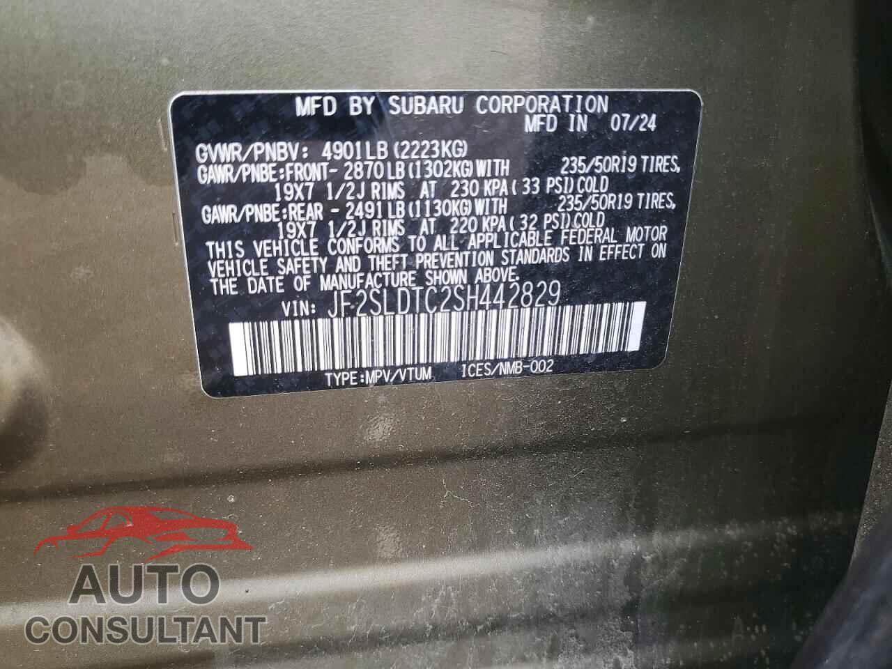 SUBARU FORESTER 2025 - JF2SLDTC2SH442829