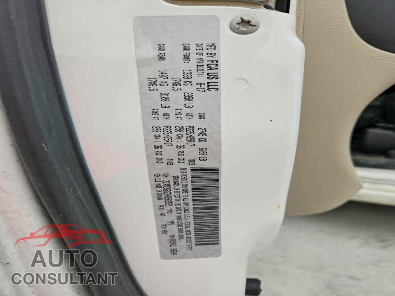 DODGE CARAVAN 2017 - 2C4RDGBG3HR866551