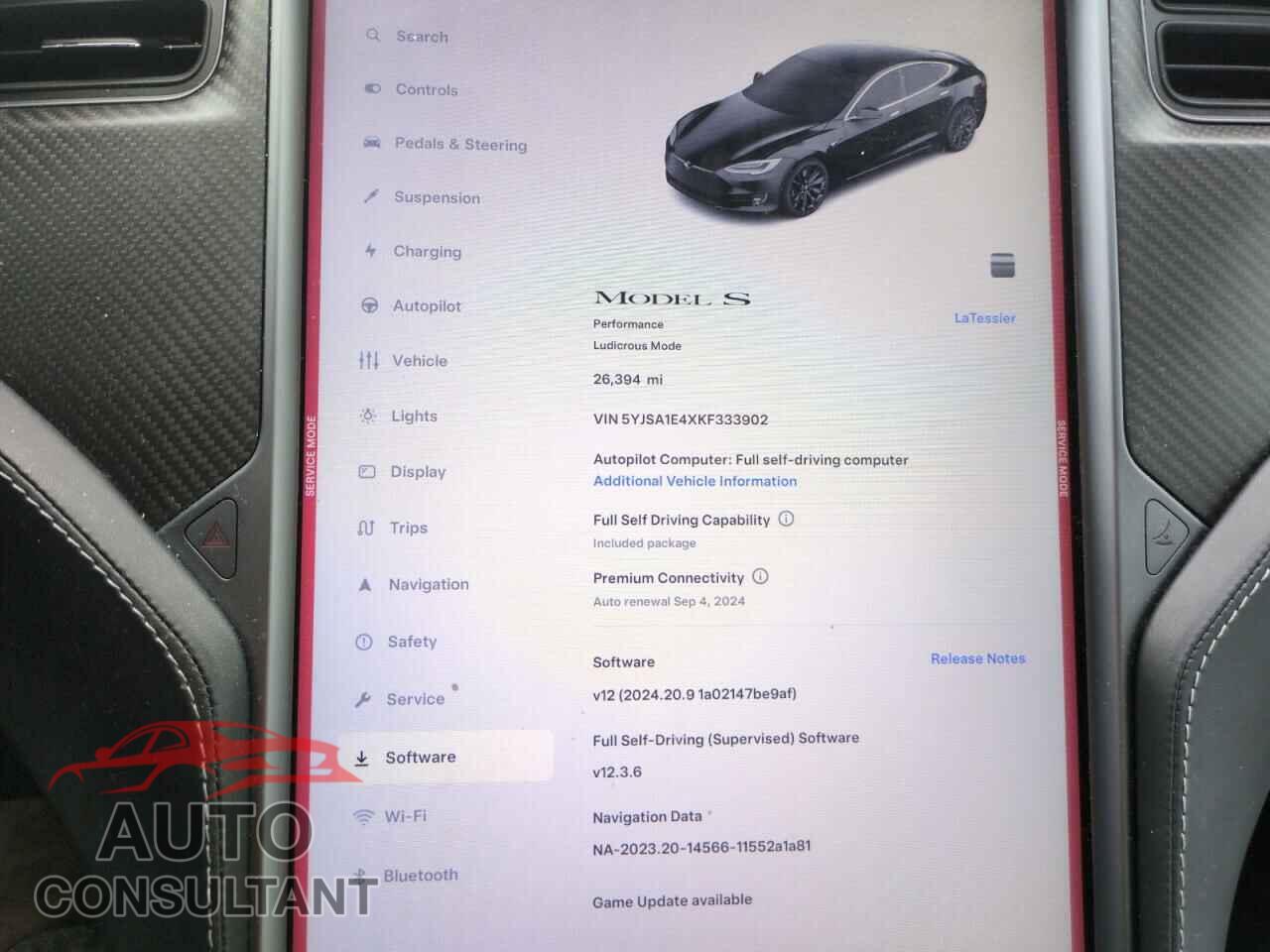 TESLA MODEL S 2019 - 5YJSA1E4XKF333902