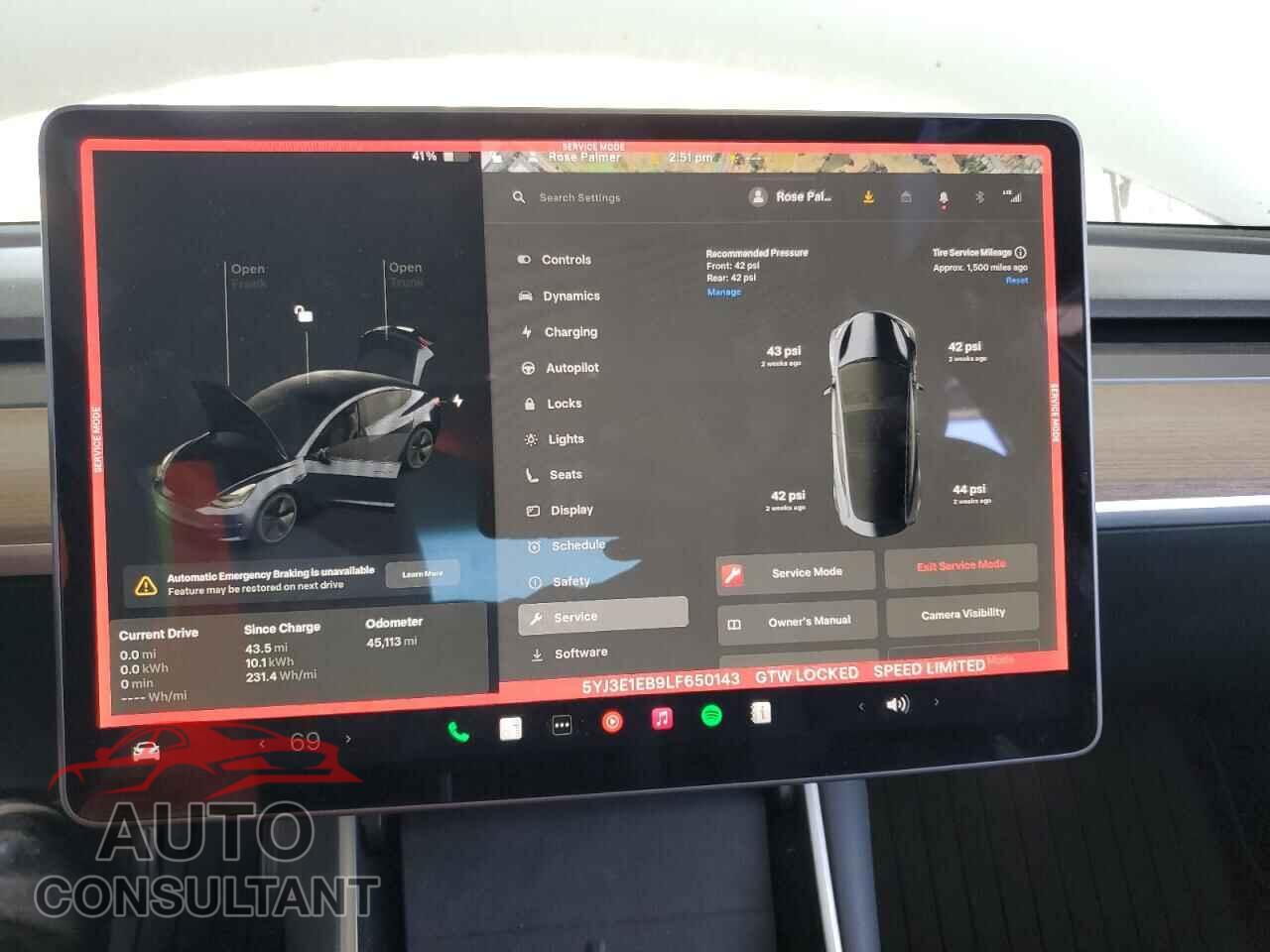TESLA MODEL 3 2020 - 5YJ3E1EB9LF650143