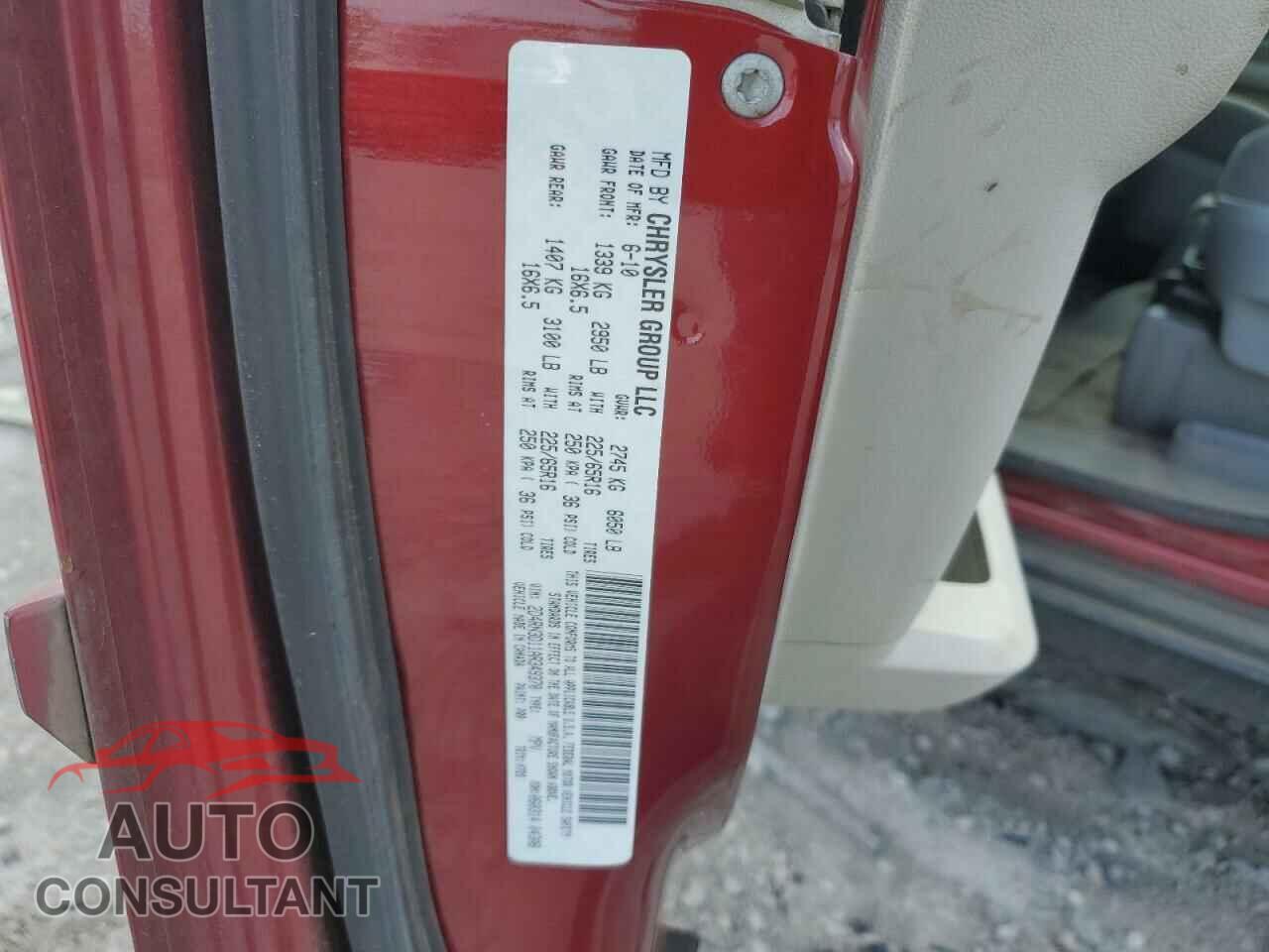 DODGE CARAVAN 2010 - 2D4RN3D11AR349370