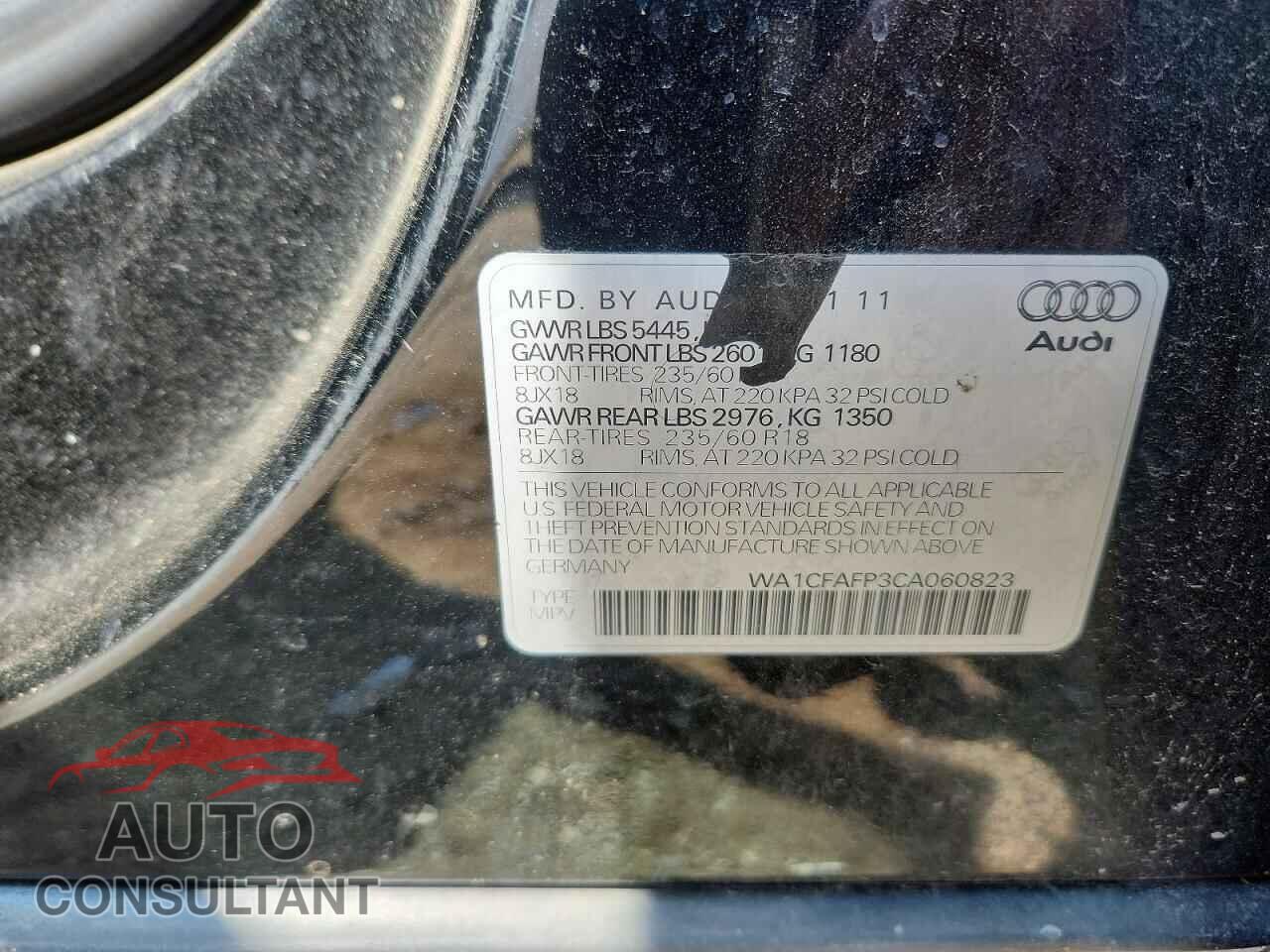 AUDI Q5 2012 - WA1CFAFP3CA060823