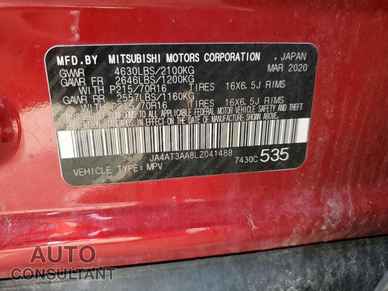 MITSUBISHI ECLIPSE 2020 - JA4AT3AA8LZ041488