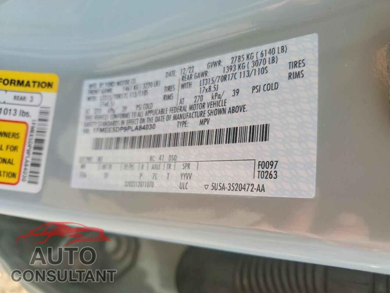 FORD BRONCO 2023 - 1FMEE5DP9PLA84030
