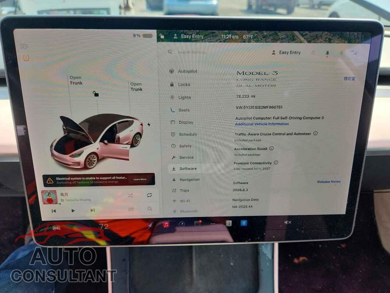 TESLA MODEL 3 2021 - 5YJ3E1EB2MF960751
