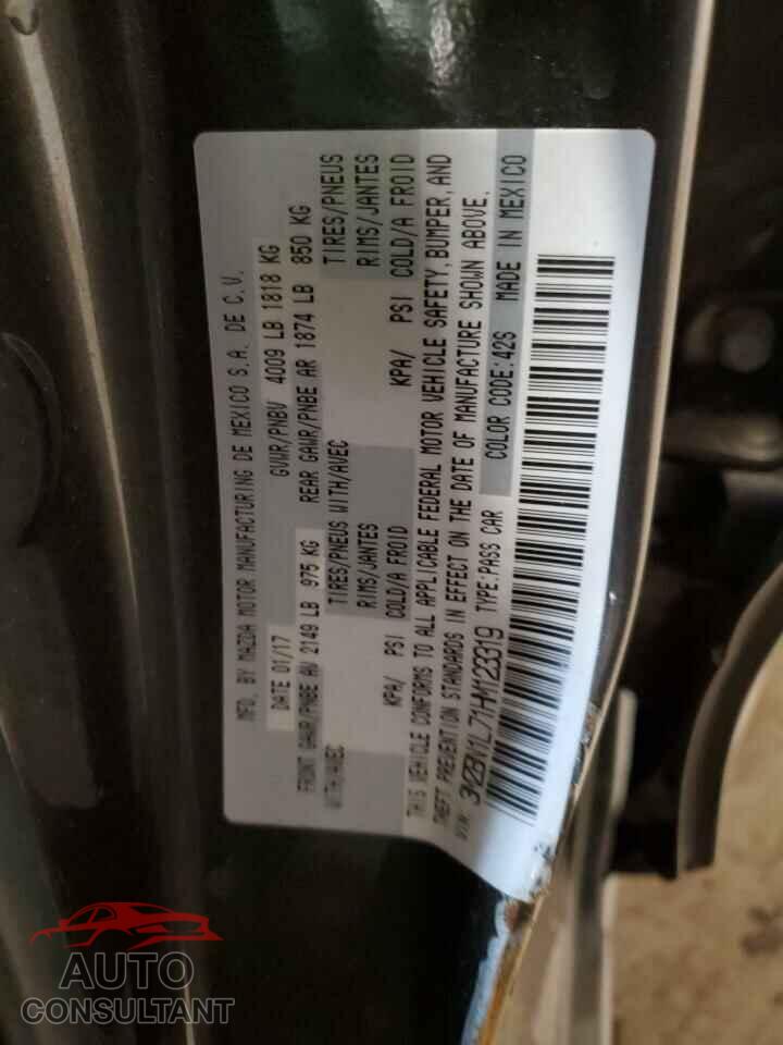 MAZDA 3 2017 - 3MZBN1L71HM123319