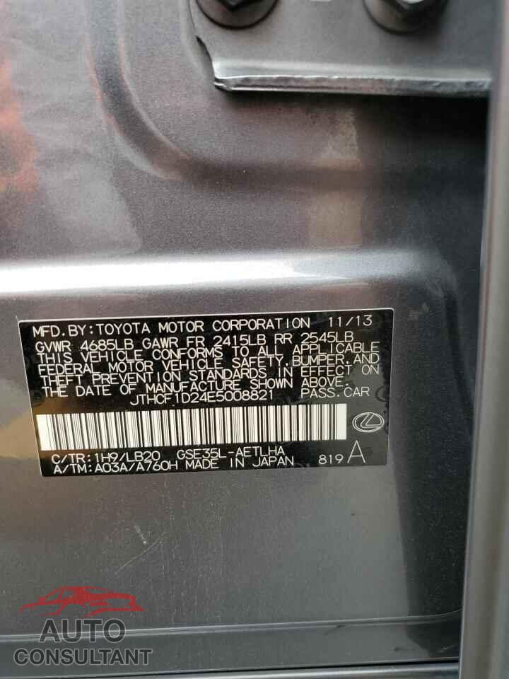 LEXUS IS 2014 - JTHCF1D24E5008821