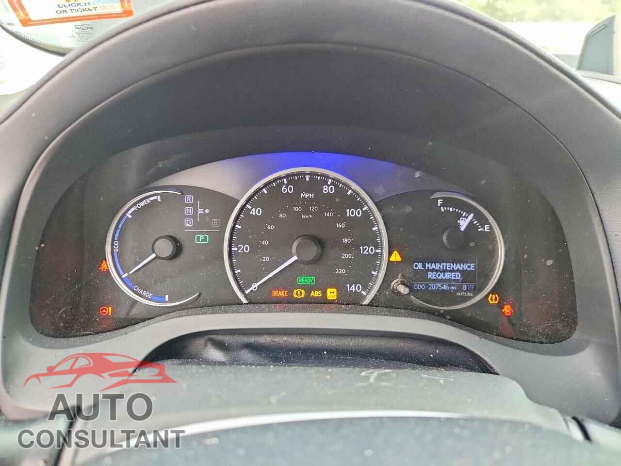 LEXUS CT 200 2012 - JTHKD5BHXC2074899