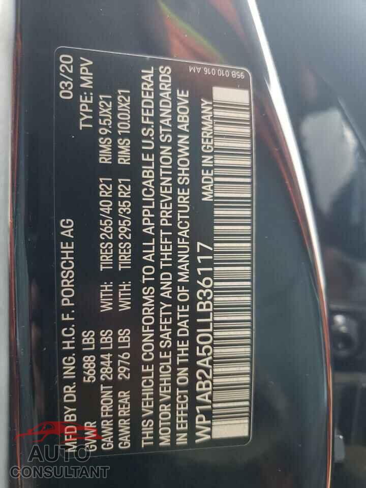 PORSCHE MACAN 2020 - WP1AB2A50LLB36117