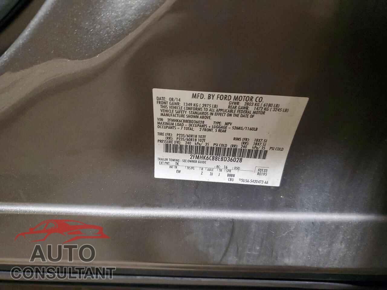 FORD FLEX 2014 - 2FMHK6C88EBD36028