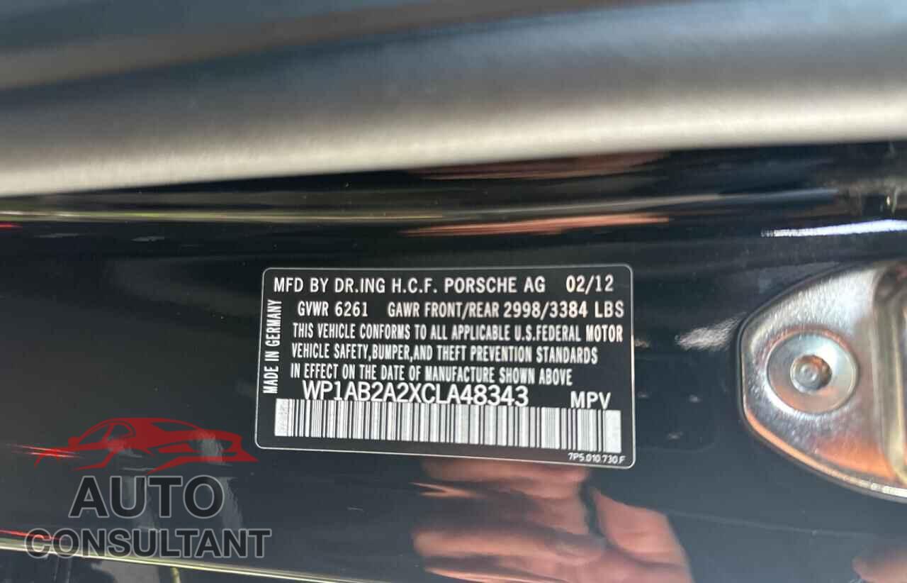 PORSCHE CAYENNE 2012 - WP1AB2A2XCLA48343