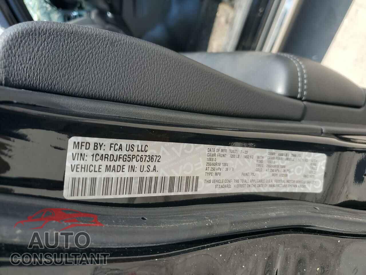 DODGE DURANGO 2023 - 1C4RDJFG5PC673672