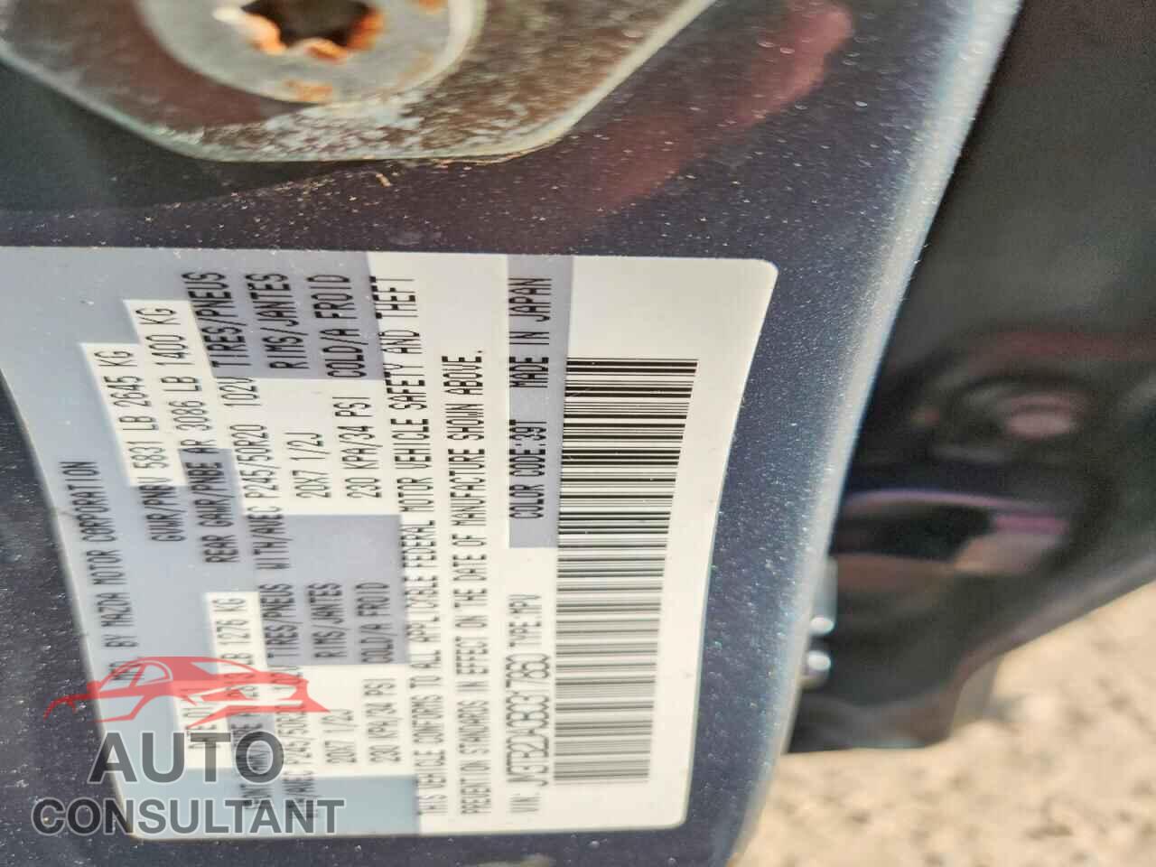 MAZDA CX-9 2011 - JM3TB2DA0B0317860